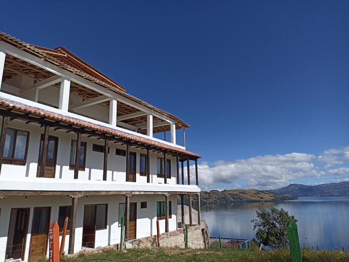 Hotel Tota Eliseo Playa Blanca Lago De Tota Esterno foto